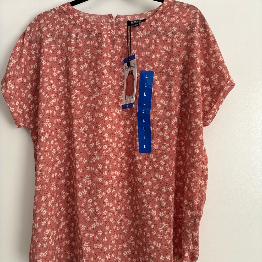 Buffalo David Bitton Floral Red Blouse